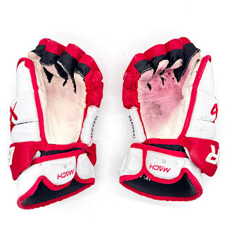 Gants Bauer Supreme Mach Pro d'occasion (blanc/rouge)